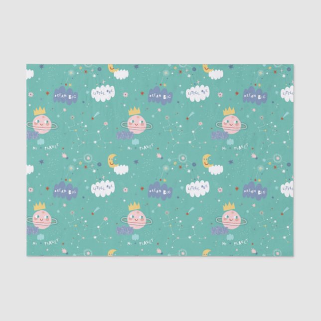 My Planet Dream Big Little One Pattern Tissue Paper (Front)