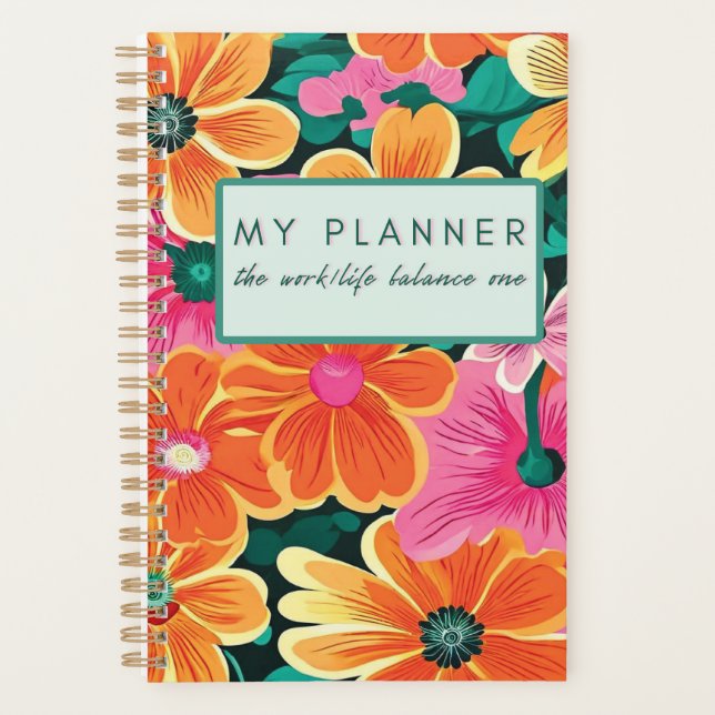My Planner. The Work/Life Balance - floral-pattern Planner (Front)