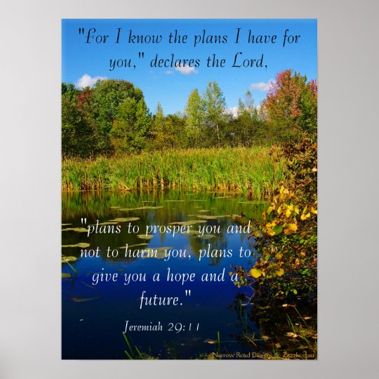 My Plans For You Scripture Poster | Zazzle.com