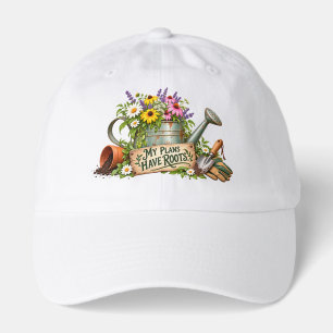 My Plans Have Roots – Vintage Gardening Floral Des Hat