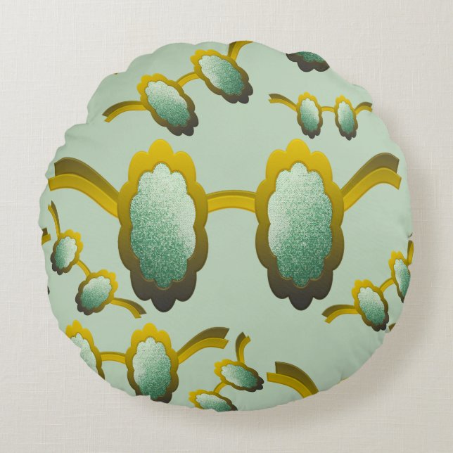 My Polarized Glasses are Ready Pattern Round Pillow (Front)