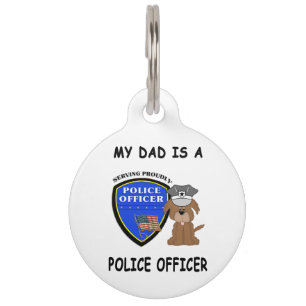 My Police Dad Pet ID Tag