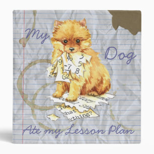 My Pomeranian Ate My Lesson Plan 3 Ring Binder