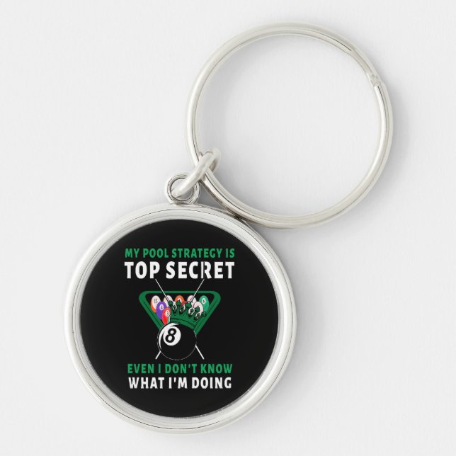 My Pool Strategy Is Even Keychain (Front)