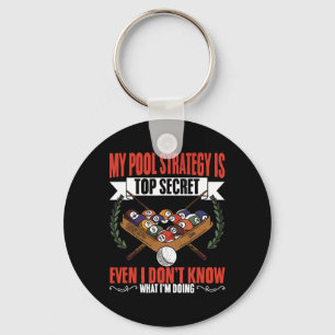 My Pool Strategy Snooker Game Pool Players Billiar Keychain
