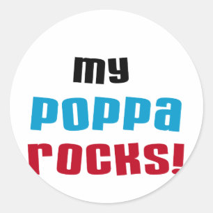 My Poppa Rocks Tshirts and Gifts Classic Round Sticker