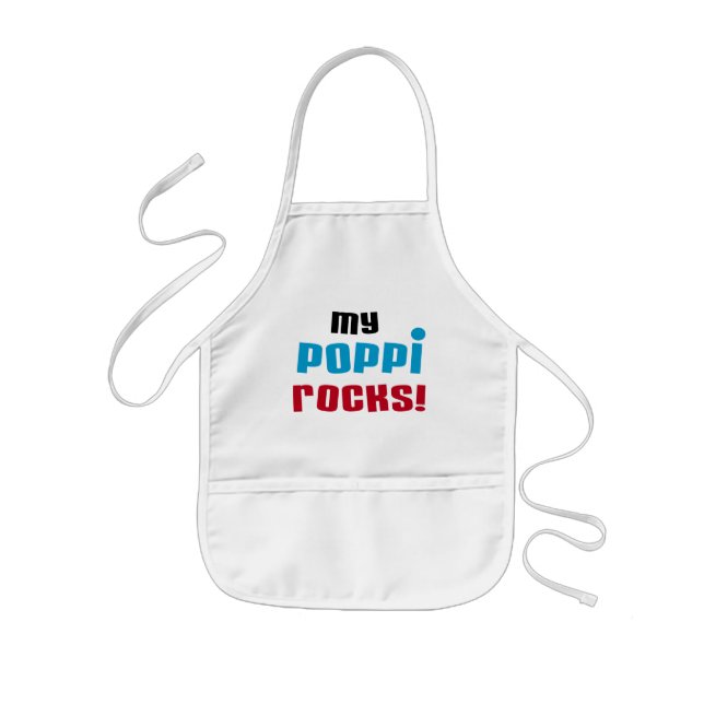 My Poppi Rocks T-shirts and Gifts Kids' Apron (Front)