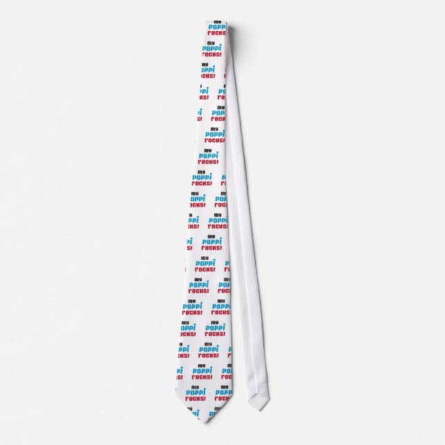 My Poppi Rocks T-shirts and Gifts Neck Tie (Front)