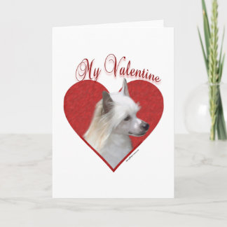 My Powderpuff Chinese Crested Valentine Holiday Card
