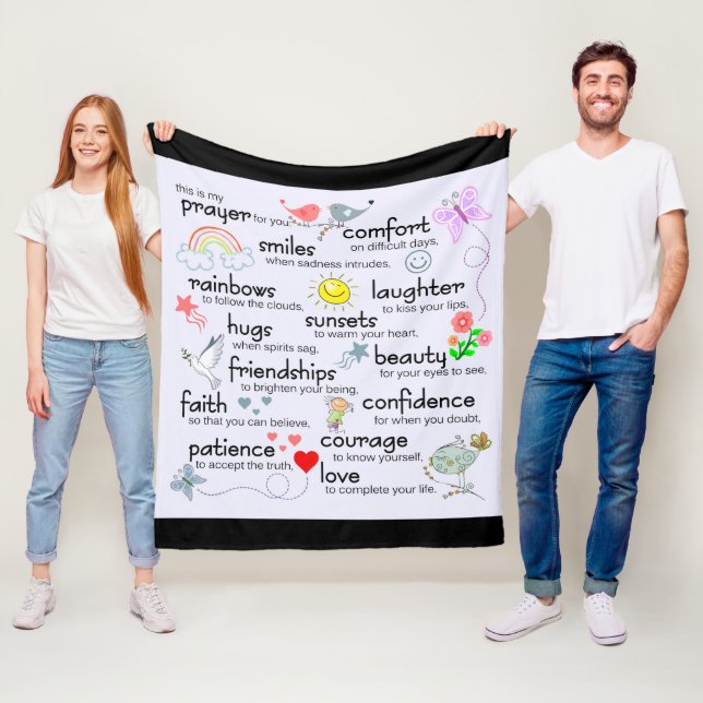 My Prayer For You | Black Fleece Blanket (In Situ)