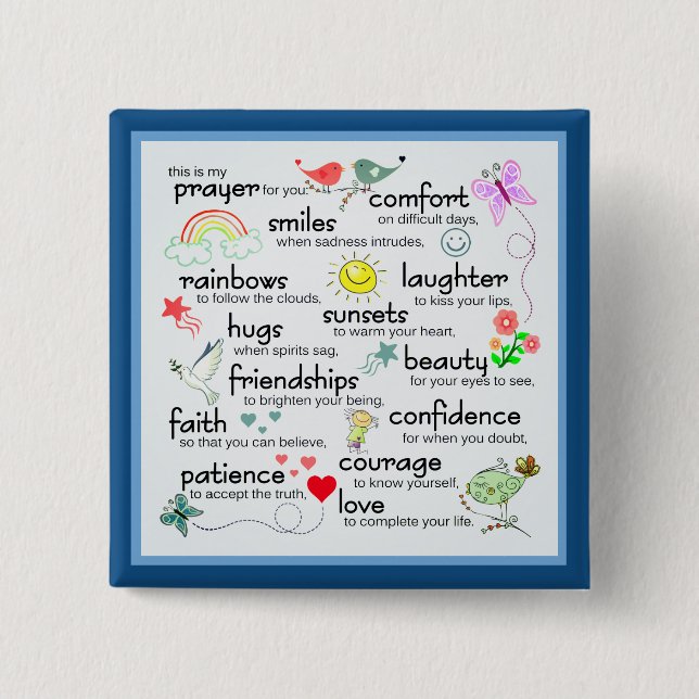 My Prayer For You Blessings Button (Front)