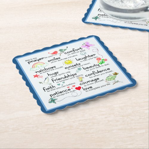My Prayer For You Blessings Paper Coaster