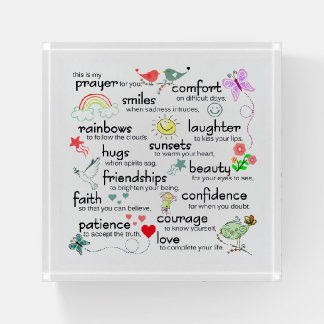 My Prayer For You Blessings Paperweight
