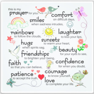 My Prayer For You Blessings Sticker
