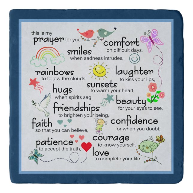 My Prayer For You Blessings Trivet (Front)