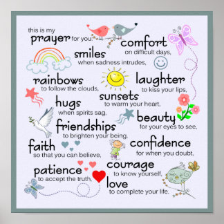 My Prayer For You | Blue Poster