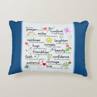 My Prayer For You | Classic Blue Accent Pillow