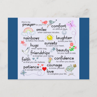 My Prayer For You | Classic Blue Postcard