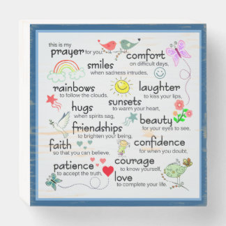 My Prayer For You | Classic Blue Wooden Box Sign