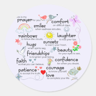 My Prayer For You Classic Round Sticker