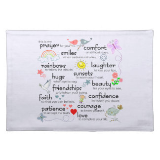 My Prayer For You Cloth Placemat
