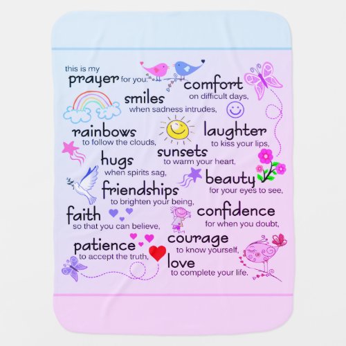 My Prayer For You Cute Baby Blanket