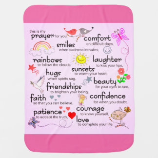 My Prayer For You | Hot Pink Baby Blanket