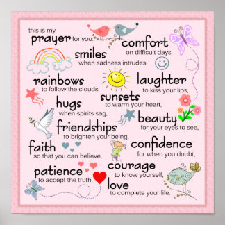 My Prayer For You in Pink Poster