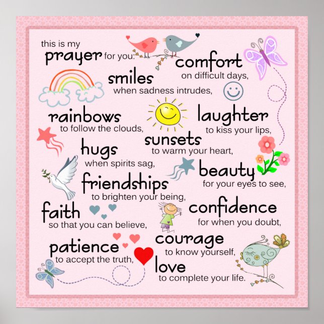 My Prayer For You in Pink Poster (Front)