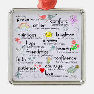 My Prayer For You Metal Ornament