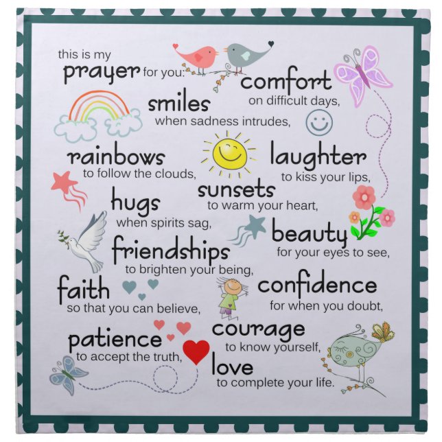 My Prayer For You Napkin (Front)