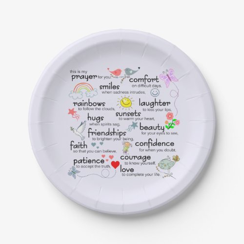 My Prayer For You Paper Plates