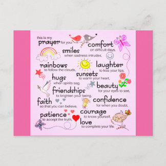 My Prayer For You | Pink Postcard