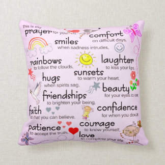 My Prayer For You | Pink Throw Pillow