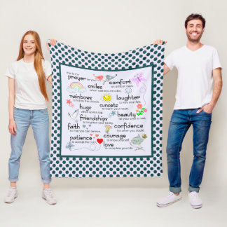 My Prayer For You Poem Fleece Blanket