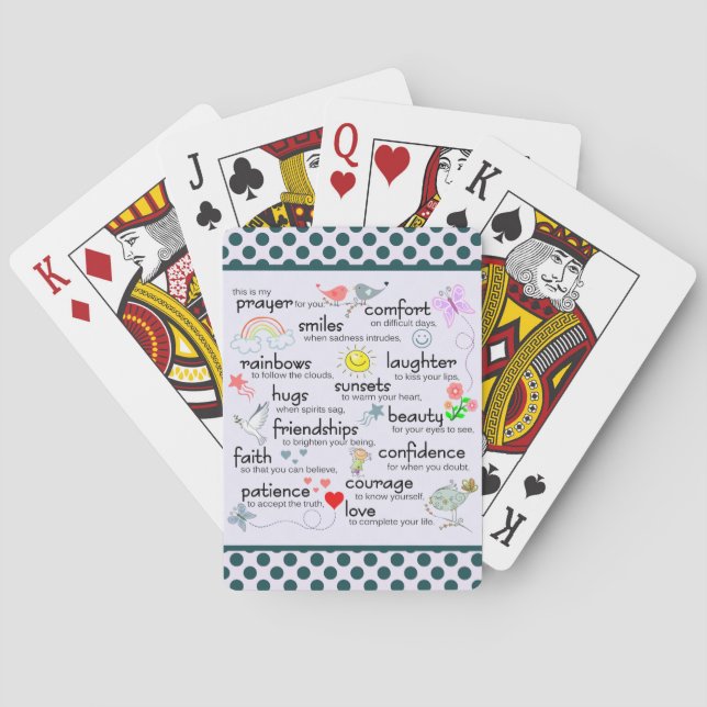 My Prayer For You Poker Cards (Back)