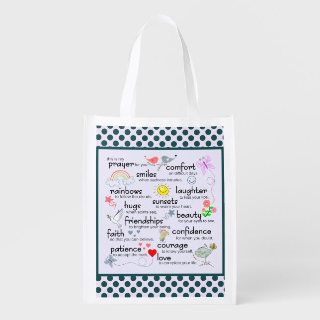 My Prayer For You Reusable Grocery Bag (Front)
