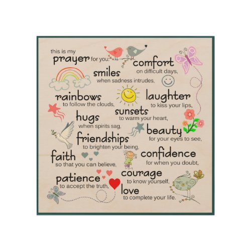 My Prayer For You Wood Wall Decor
