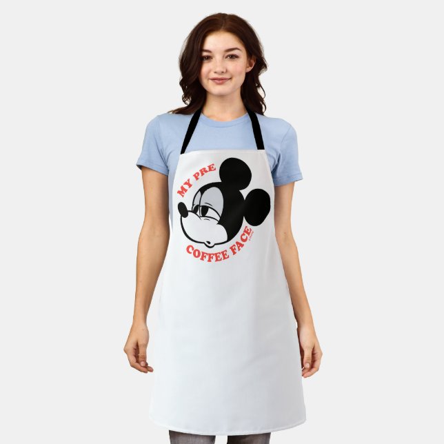 My Pre Coffee Face Mickey Mouse Apron (Worn)