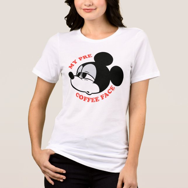 My Pre Coffee Face Mickey Mouse Tri-Blend Shirt (Front)