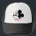 My Pre Coffee Face Mickey Mouse Trucker Hat<br><div class="desc">This adorably relatable Mickey Mouse graphic features a very sleepy Mickey with the words: "My Pre Coffee Face". Wear this on a cozy t-shirt, custom coffee mug, or funny tote bag! Shop this design on more custom products on Zazzle today!</div>