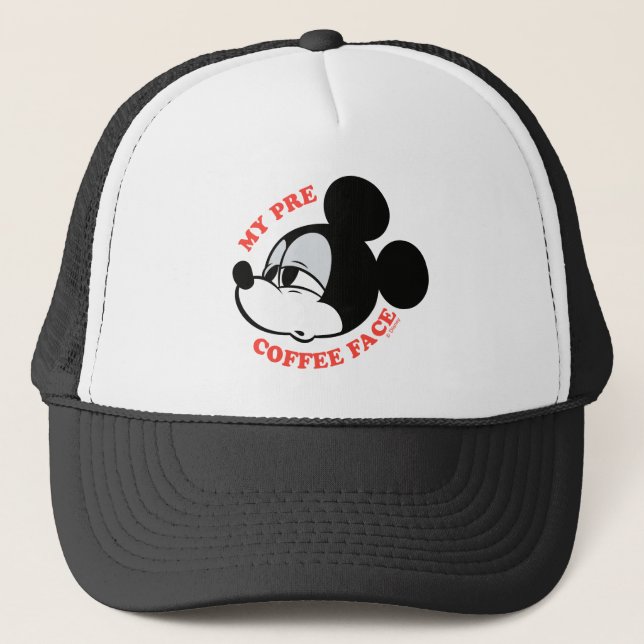 My Pre Coffee Face Mickey Mouse Trucker Hat (Front)