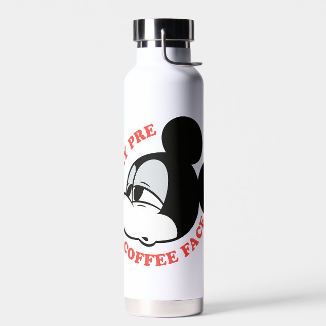 My Pre Coffee Face Mickey Mouse Water Bottle (Left)