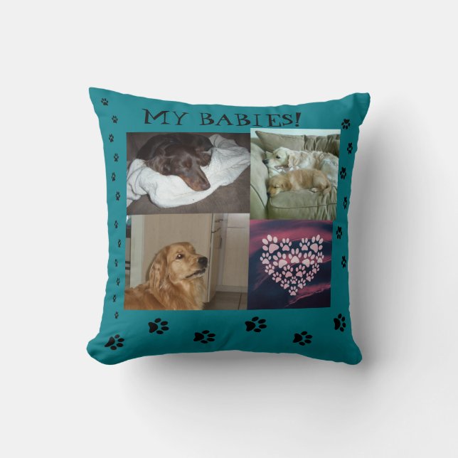 My Precious Babies Throw Pillow (Front)