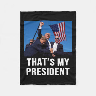 My President Trump 2024 Fleece Blanket