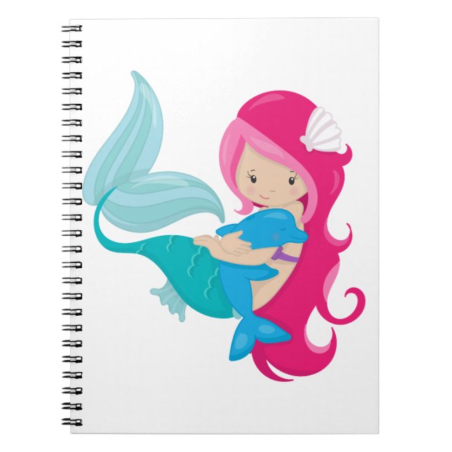 My Pretty Mermaid and Dolphin Notebook (Front)