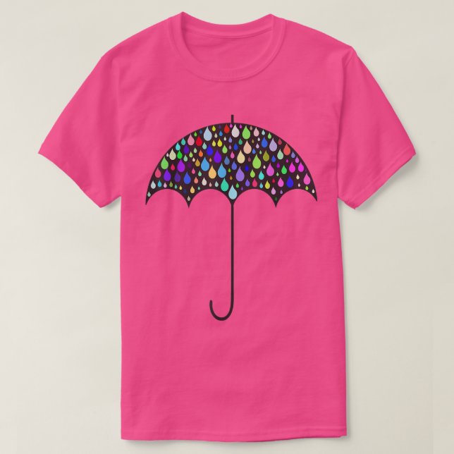 My Pretty Umbrella Raindrops  T-Shirt (Design Front)
