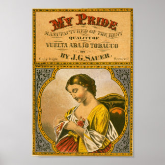 My Pride Vintage Tobacco Label Poster