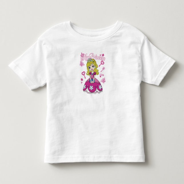 "My Princess" Cute Cartoon Girl T-Shirt – Perfect  (Front)