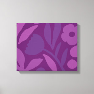 My Princess Loves Purple Happy Huge Flowers Canvas Print